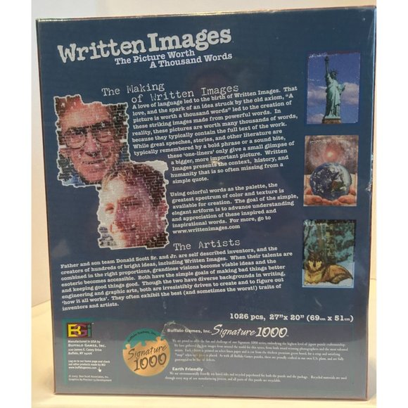 Written Images Jigsaw Puzzle, The Creation from Genesis Bible, NEW 1000 pcs - Picture 2 of 4